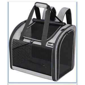 Pecute Cat, Dog Pet Backpack Carrier Travel Bag w Mesh Soft Padding 16 X 11 X 16